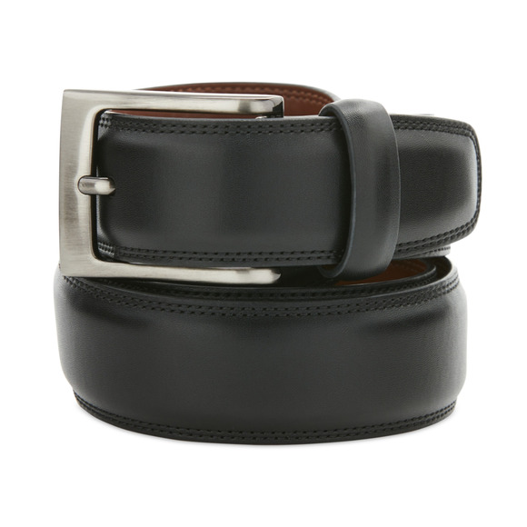 Perry Ellis Portfolio Men Leather Dress Belt Black Size L (38-40) - Picture 1 of 1
